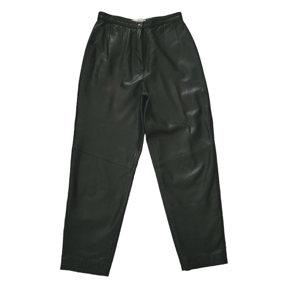 Real Leather Black Pants